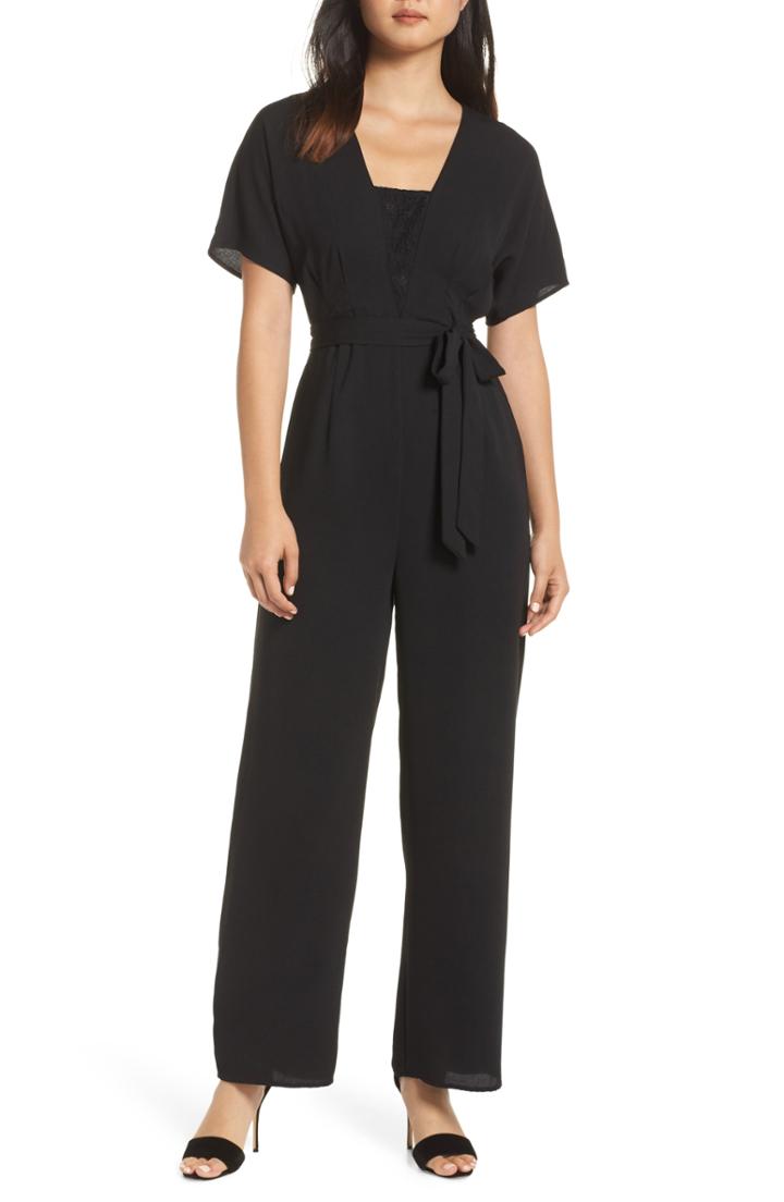 Women's Cushnie Et Ochs Split Neck Jumpsuit