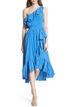 Women's Joie Damica Ruffle One-shoulder Silk Dress - Blue