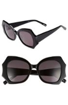 Women's Elizabeth And James Roslie 51mm Butterfly Sunglasses - Black