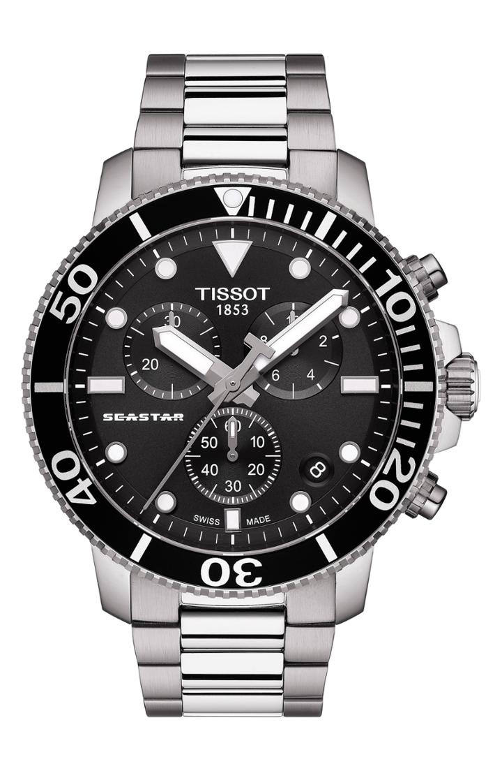 Men's Tissot Seastar 1000 Chronograph Bracelet Watch, 45.5mm