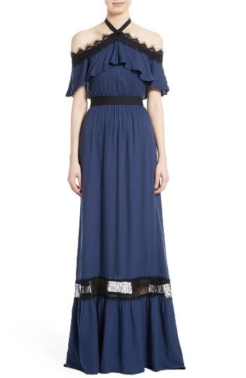 Women's Alice + Olivia Mitsy Halter Maxi Dress