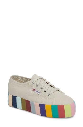 Women's Superga 2790 Stripe Platform Sneaker Us / 36eu - Grey