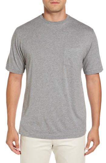 Men's Peter Millar Crown Pocket T-shirt, Size - Grey
