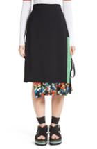 Women's Msgm Floral Underlay Skirt