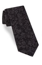 Men's Ted Baker London Black Denim Cotton Skinny Tie, Size - Black