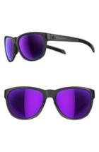 Women's Adidas Wildcharge 61mm Mirrored Sport Sunglasses - Matte Coal/ Viola