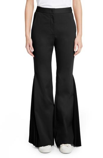 Women's Sara Battaglia Side Pleat Pants Us / 40 It - Black