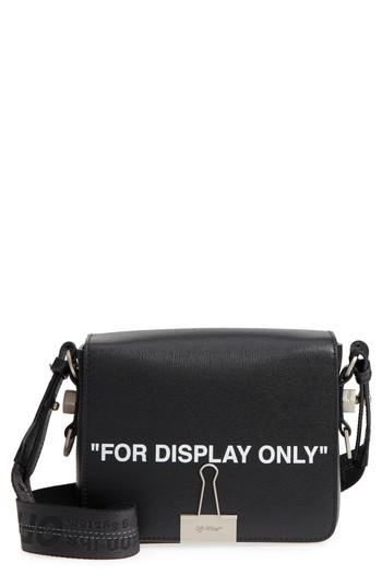 Off-white Virgil Was Here Binder Clip Leather Shoulder Bag - Black