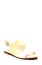 Women's Shoes Of Prey Slingback Flat Sandal .5 B - Beige