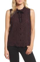 Women's Cupcakes And Cashmere Isra Lace Top - Purple