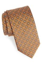 Men's Canali Geometric Silk Tie, Size - Green