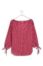 Women's Madewell Marie Tie Cuff Blouse - Red