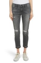 Women's Frame Le Garcon Ripped Released Hem Slim Jeans - Grey