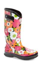 Women's Bogs 'spring Flowers' Graphic Print Waterproof Rain Boot M - Pink