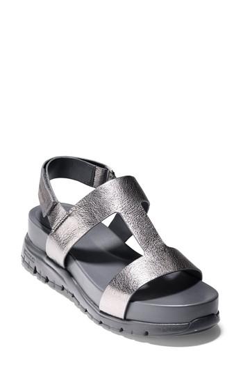 Women's Cole Haan Zerogrand T-strap Sandal B - Metallic