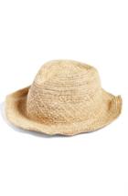 Women's Hinge Packable Raffia Fedora -