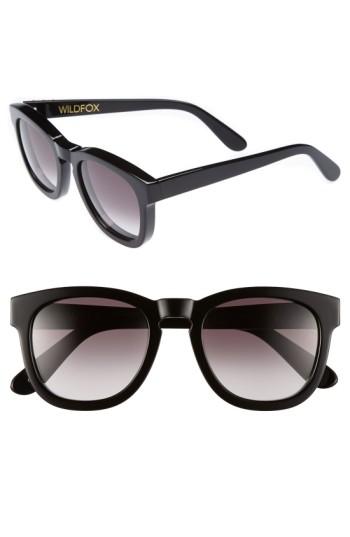 Women's Wildfox 'classic Fox' 50mm Retro Sunglasses - Black