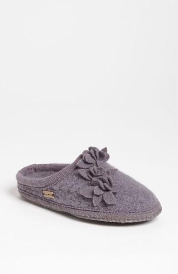 Women's Haflinger 'romantic Flowers' Slipper Us / 36eu - Purple