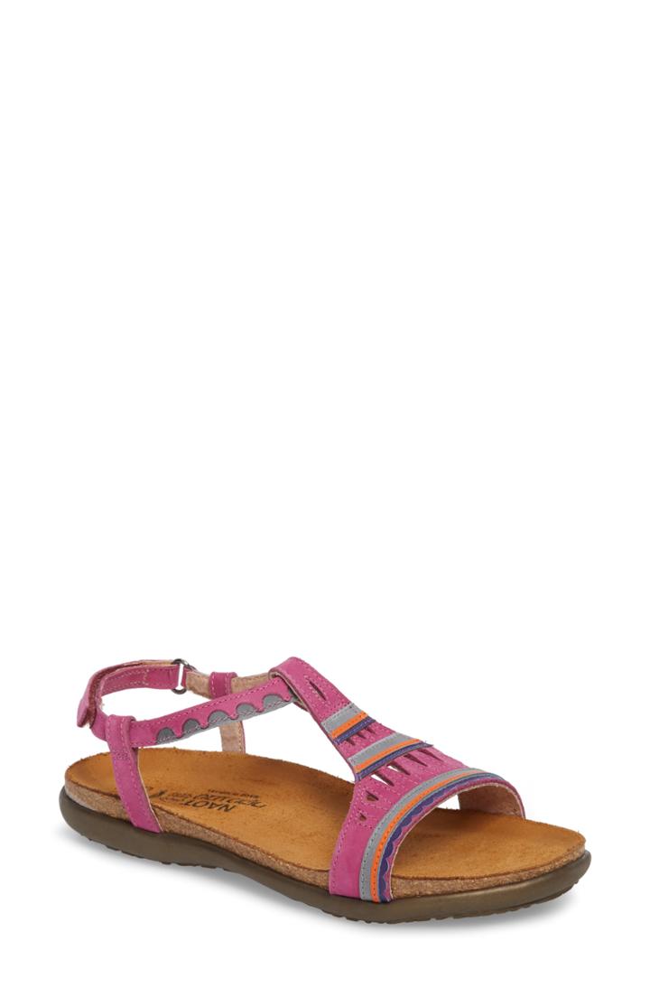 Women's Naot Odelia Perforated T-strap Sandal Us / 37eu - Pink