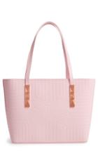 Ted Baker London Bow Embossed Leather Shopper - Pink