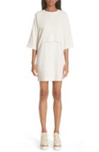 Women's Stella Mccartney Fringe Back Drape Dress Us / 38 It - White