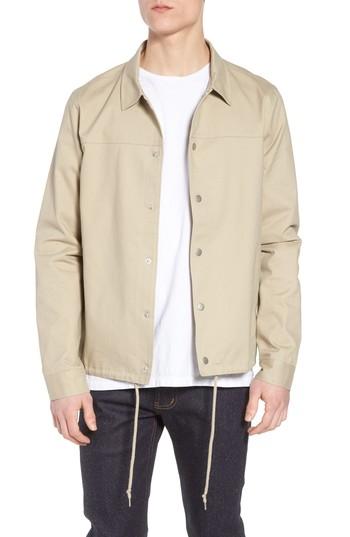 Men's The Rail Snap Front Coach's Jacket - Beige