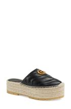 Women's Gucci Pilar Platform Espadrille Mule Us / 36eu - Black