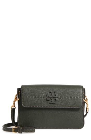 Tory Burch Mcgraw Leather Shoulder Bag - Green