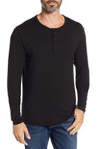 Men's Stone Rose Stretch Modal Henley - Black