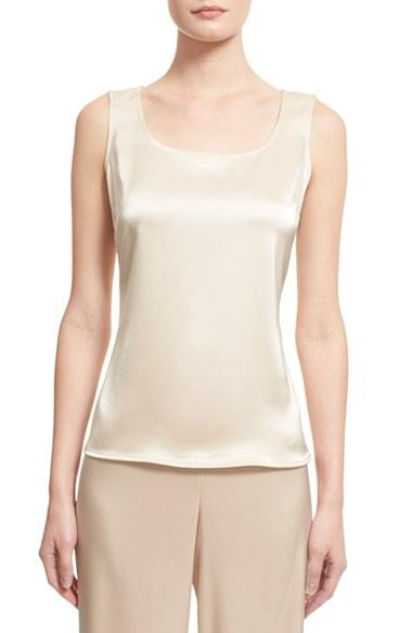 Women's St. John Collection Liquid Satin Tank - Metallic