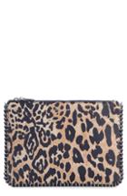 Paco Rabanne Leopard Print Calfskin Leather Crossbody Bag - Brown