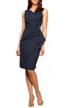 Petite Women's Alex Evenings Side Ruched Dress P - Grey
