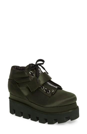 Women's Jeffrey Campbell Extrema Platform Sneaker .5 M - Green