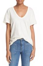 Women's The Great. U-neck Cotton Tee - White