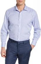 Men's English Laundry Regular Fit Plaid Dress Shirt - 34/35 - Blue