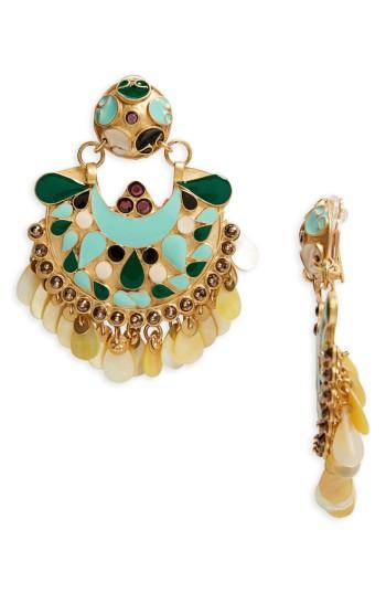 Women's Gas Bijoux Eventail Statement Clip Earrings