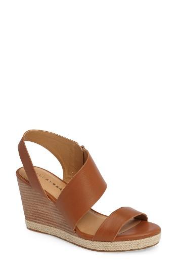 Women's Lucky Brand Lowden Wedge Sandal M - Brown