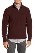 Men's Nordstrom Men's Shop Quarter Zip Fleece Pullover, Size - Burgundy