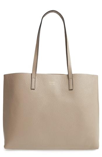 Oad New York Carryall Pebbled Leather Tote - Metallic