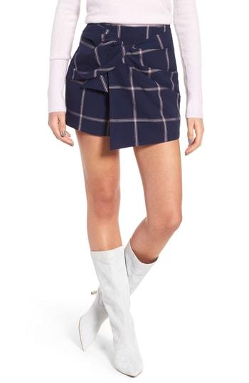 Women's Leith Tie Front Skort, Size - Blue