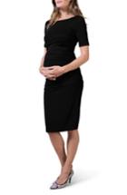 Women's Isabella Oliver Ruched Maternity Dress - Black