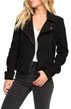 Women's Rvca Reckoner Cotton Moto Jacket - Black