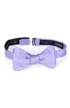 Men's Ted Baker London Warp Dot Silk Bow Tie, Size - Purple