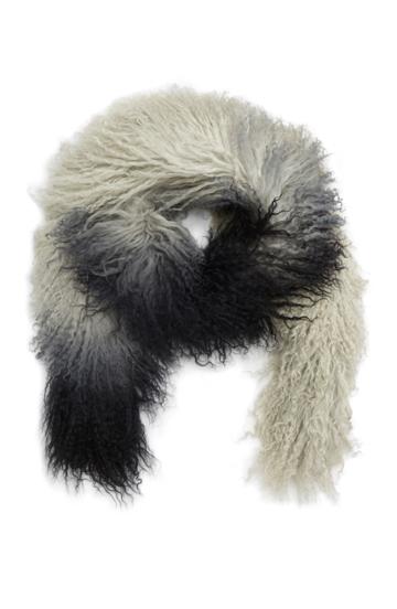 Women's Toria Rose Genuine Mongolian Lamb Fur Boa, Size - Purple
