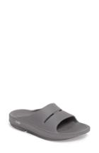 Women's Oofos Ooahh Slide Sandal M - Grey