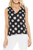 Women's Vince Camuto Botanical Tropics Satin Top, Size - Black