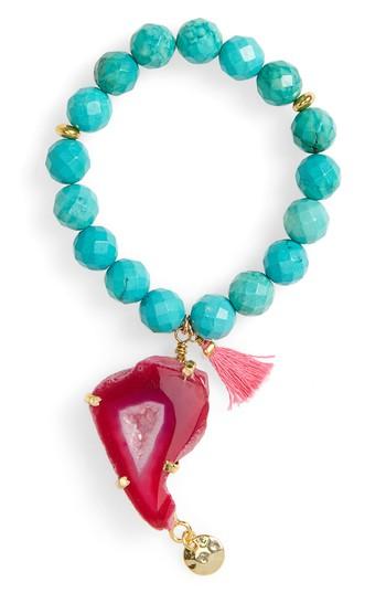 Women's Panacea Howlite & Agate Stretch Bracelet