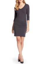 Women's Michael Stars Pebble Knit Ruched Body-con Dress - Black