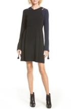 Women's Derek Lam 10 Crosby Bell Sleeve Asymmetrical Dress - Black