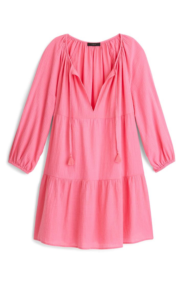 Women's J.crew Tiered Beach Tunic - Pink